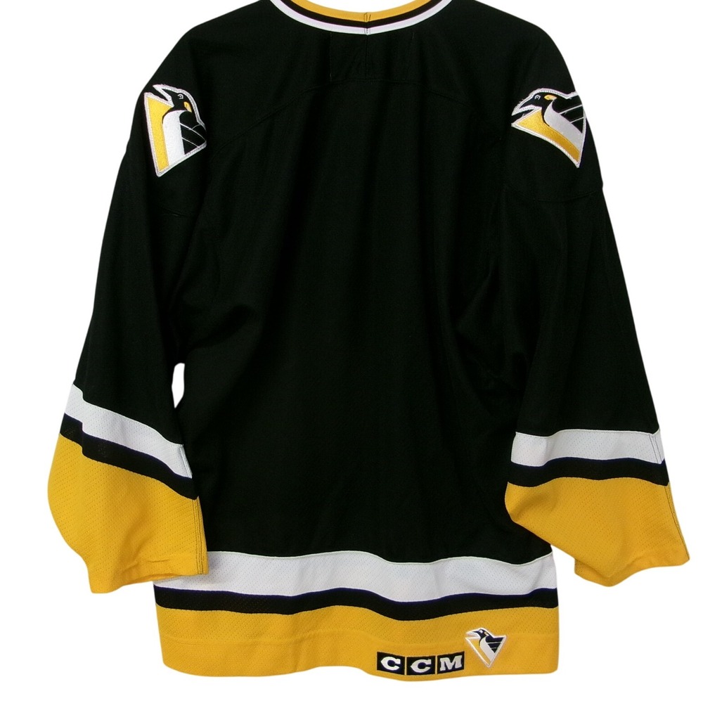 Vintage CCM NHL Pittsburgh Penguins Black Jersey Maska Men's Large - Picture 3 of 5